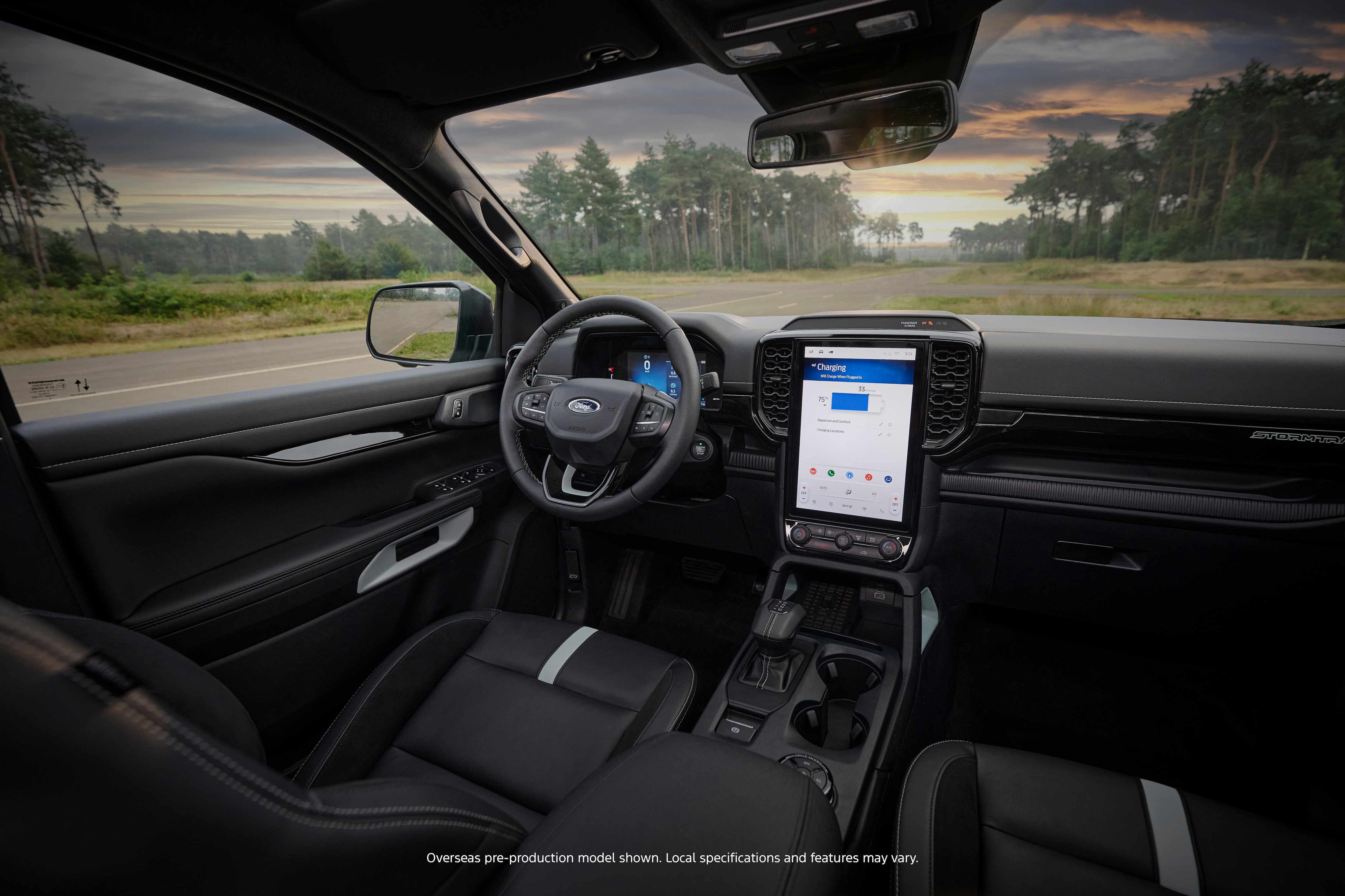 Ranger PHEV. Overseas pre-production model shown. Local specifications and features may vary.