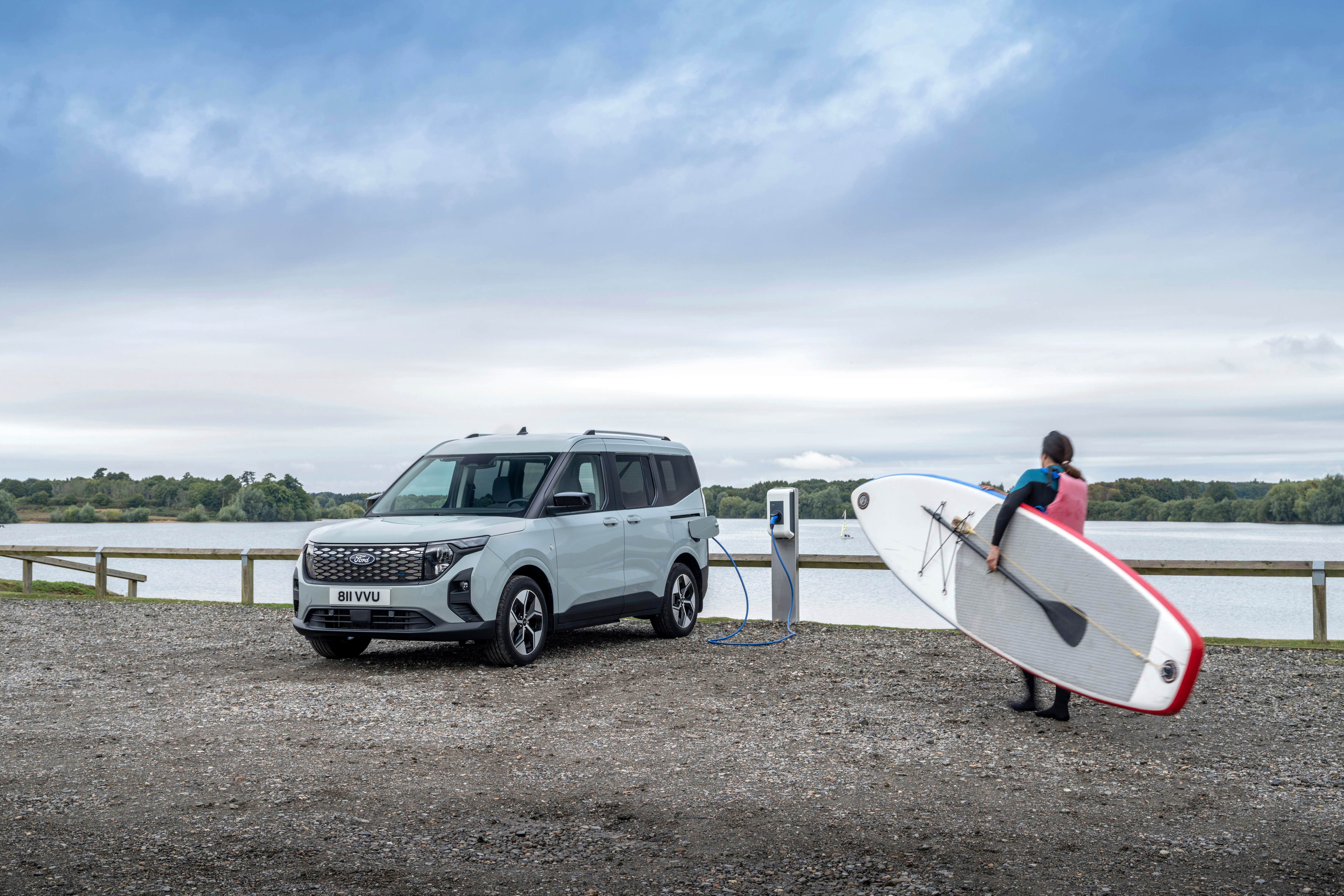 Stylish, Spacious E-Tourneo Courier Expands Electric Vehicle Roll Out. LICENSE EXPIRES: 8th October 2027 - LICENSE BY: Stuart Price LICENSE SCOPE: A - Earned editorial, press releases, press kits. B - All non-broadcast digital and online media. C - All non-broadcast digital and online media, plus Retail and POS (showrooms, events etc). D - All print media (newspaper, magazine etc) REGION: Europe COPYRIGHT AND IMAGE RIGHTS: This content is solely for editorial use and for providing individual users with information. Any storage in databases, or any distribution to third parties within the scope of commercial use, or for commercial use is permitted with written consent from Ford of Europe only.