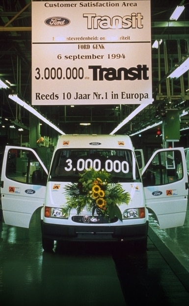The 3 millionth Ford Transit. License valid for earned editorial, press releases, press kits. All non-broadcast digital and online media Region: Global. This content is solely for editorial use and for providing individual users with information. Any storage in databases, or any distribution to third parties within the scope of commercial use, or for commercial use is permitted with written consent from Ford in Europe GmbH only
