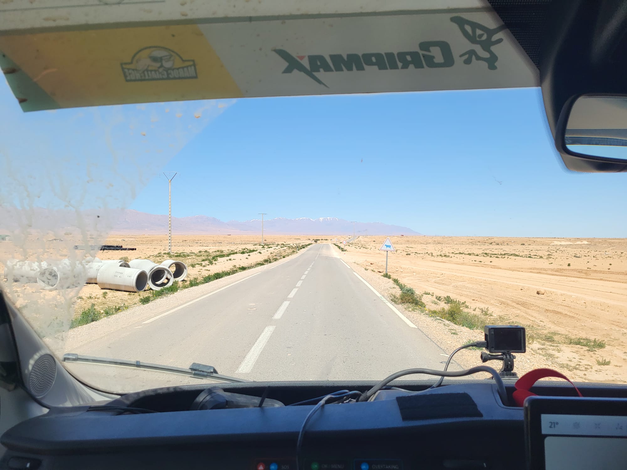 Moroccan highway through the desert