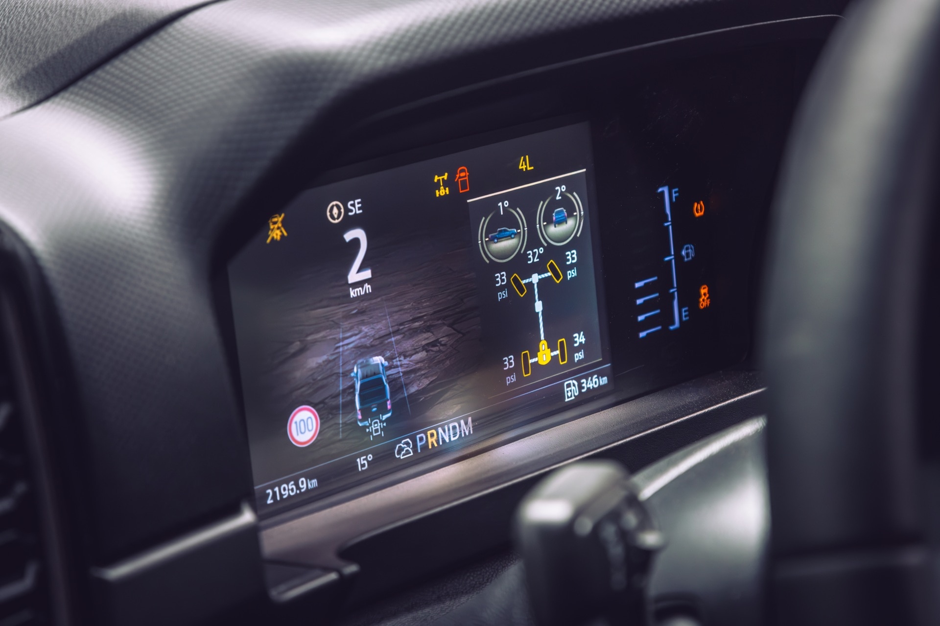 Digital instrument cluster in Ranger Super Duty