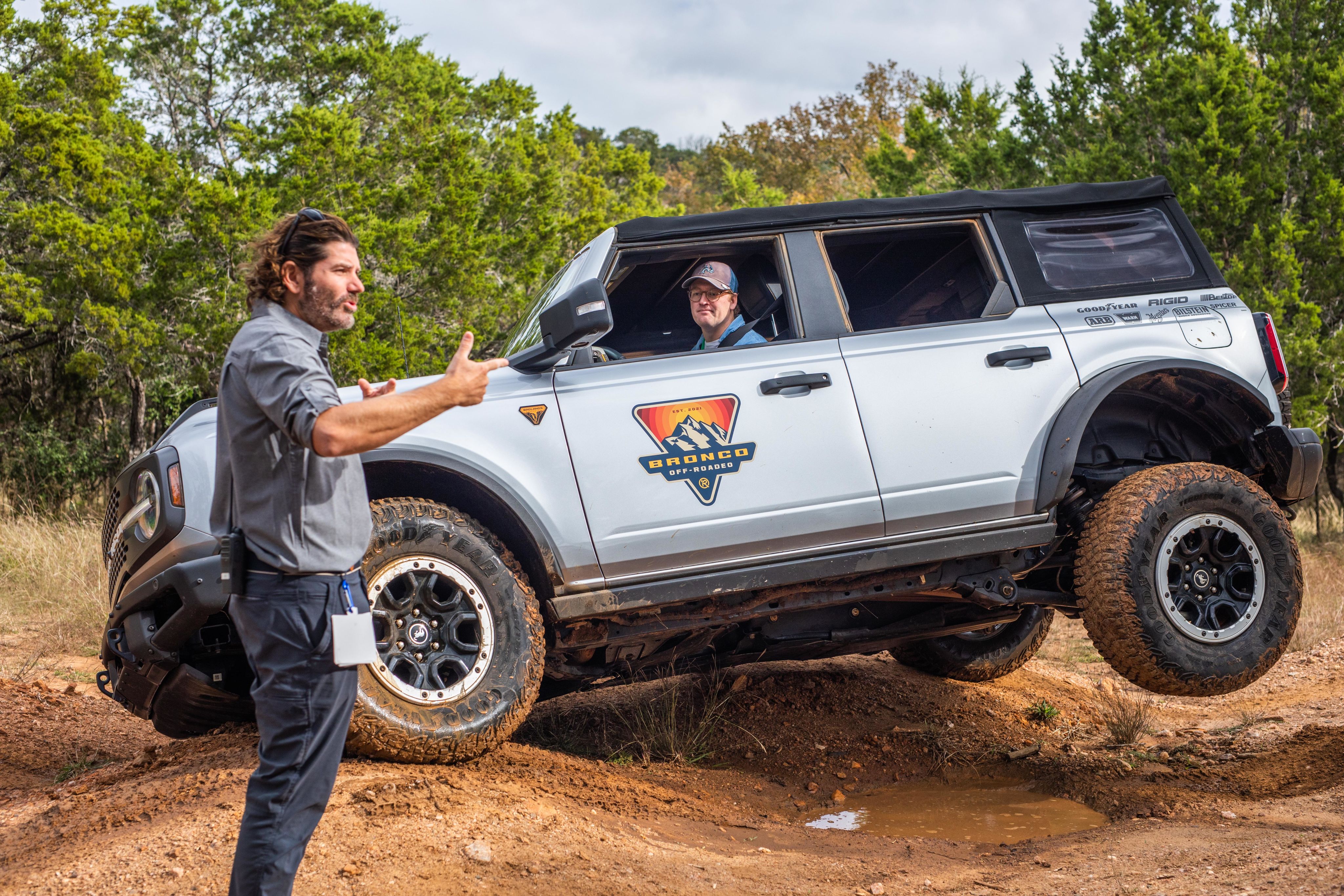 Half-Day Adventure guide instructs off-roading participant