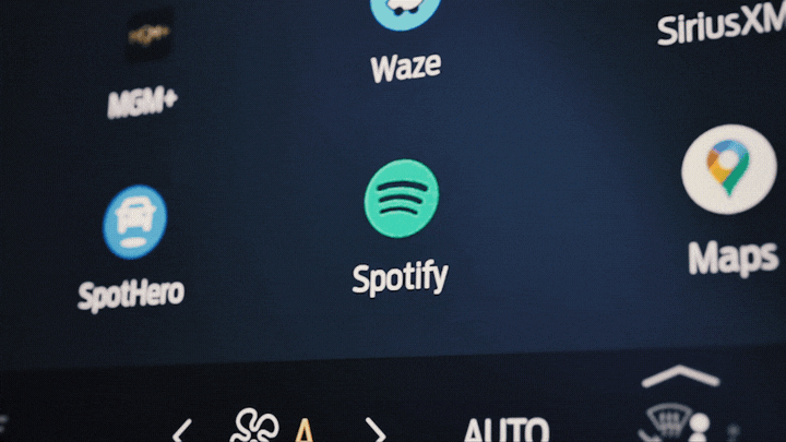 The Spotify app on the Ford Digital Experience