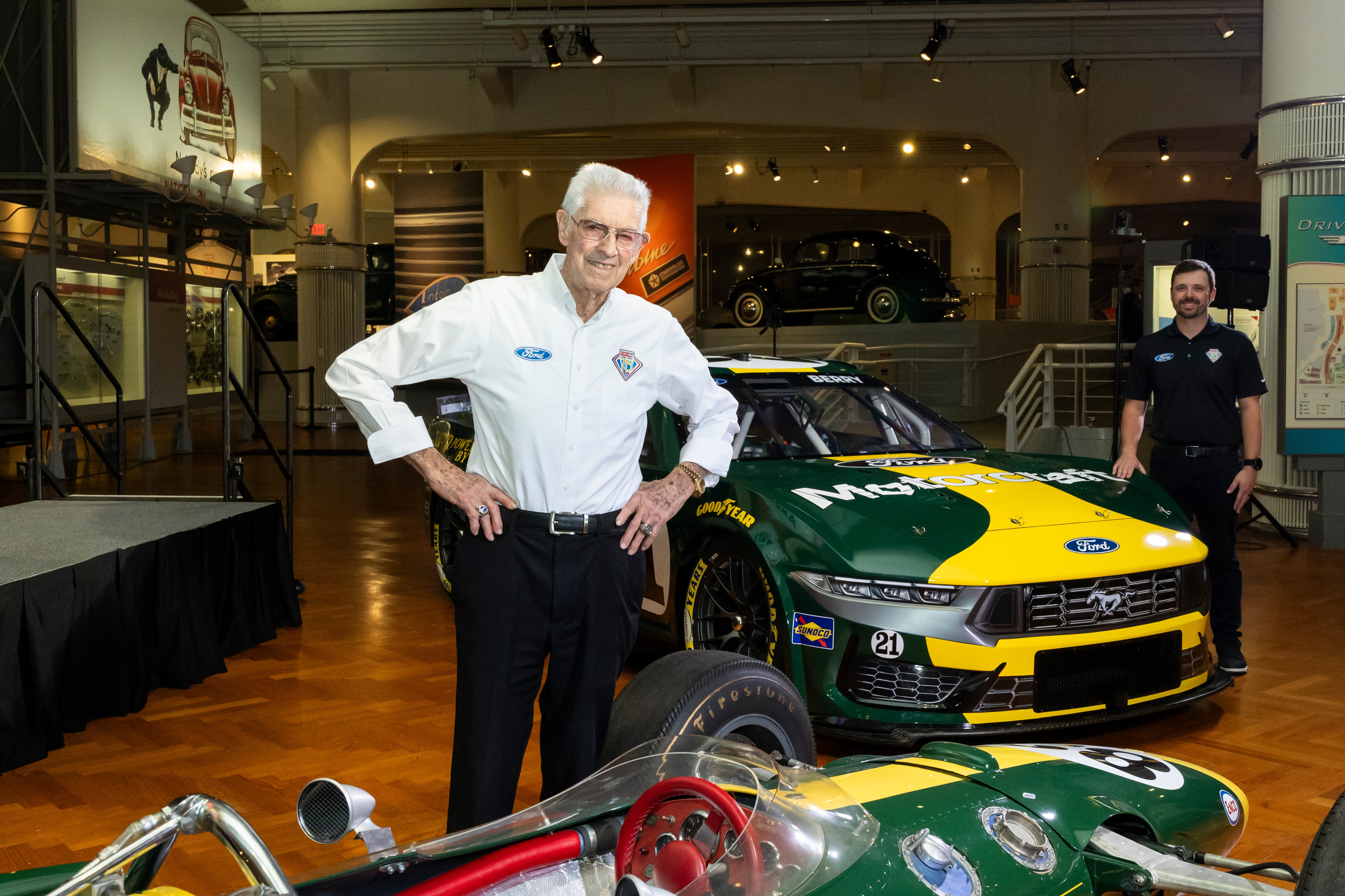 NASCAR Hall of Famer Leonard Wood, left, and NASCAR driver Josh Berry.