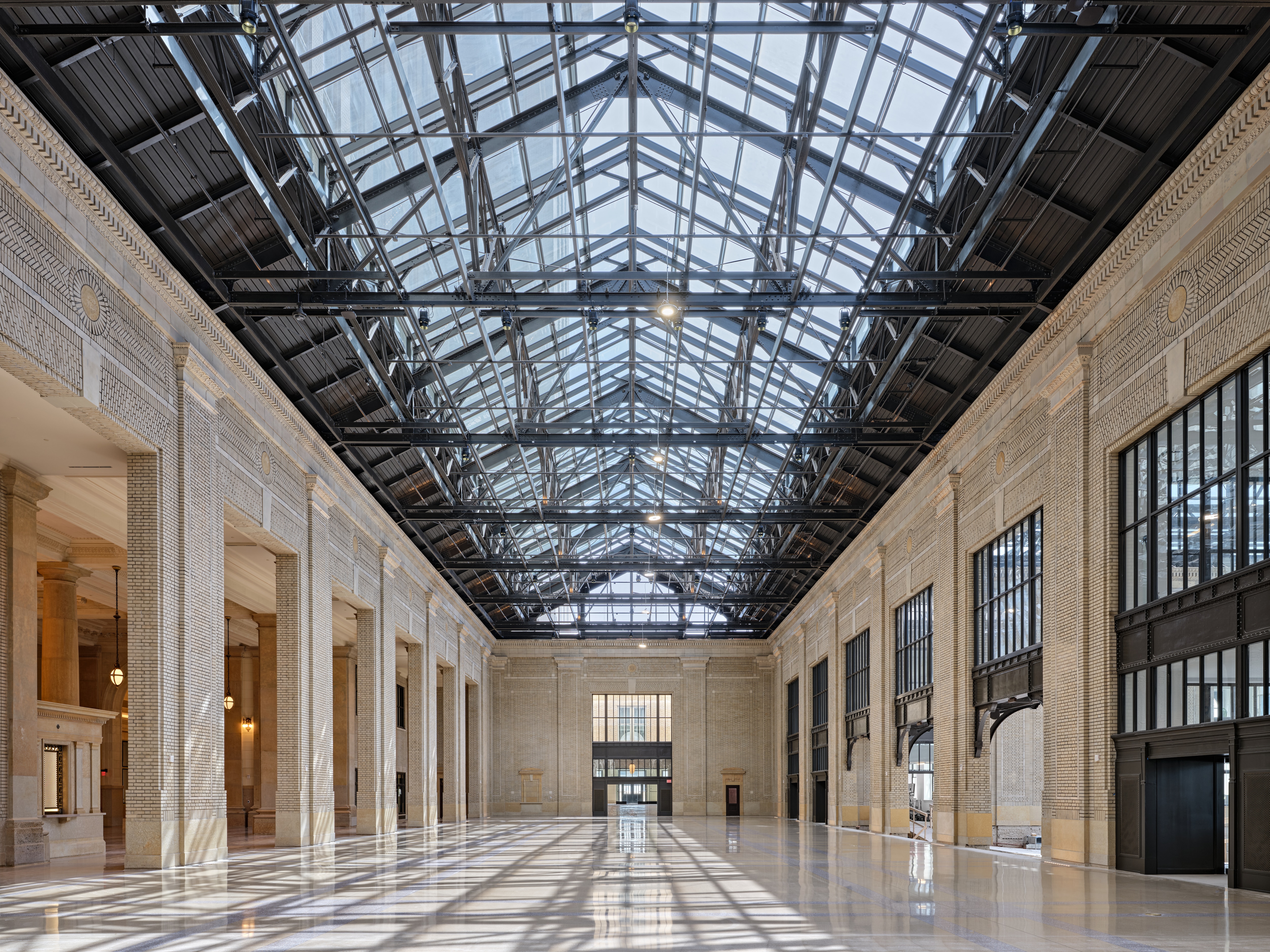 Inside Michigan Central Station after remodeling