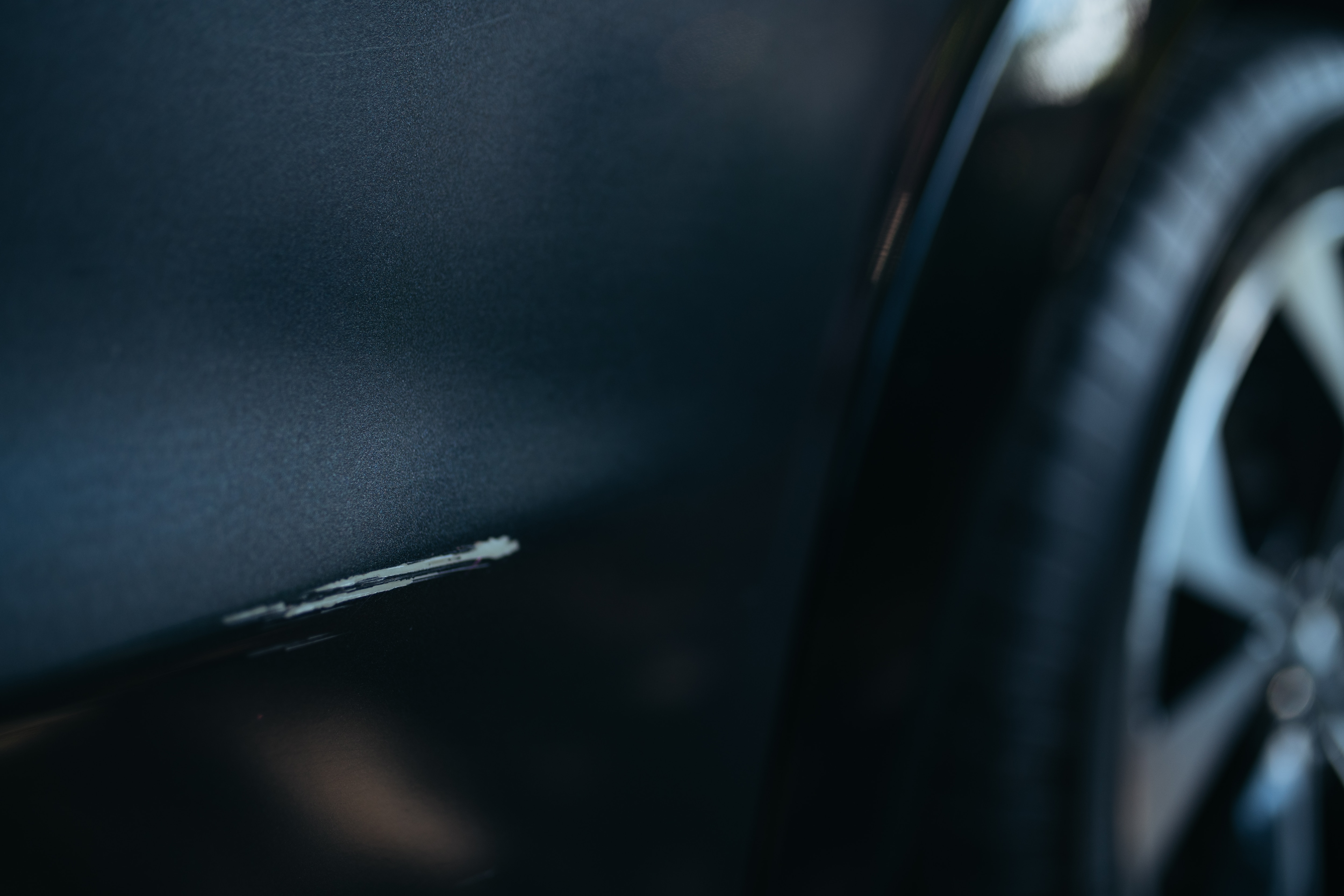A light scratch on a Mustang Mach-E