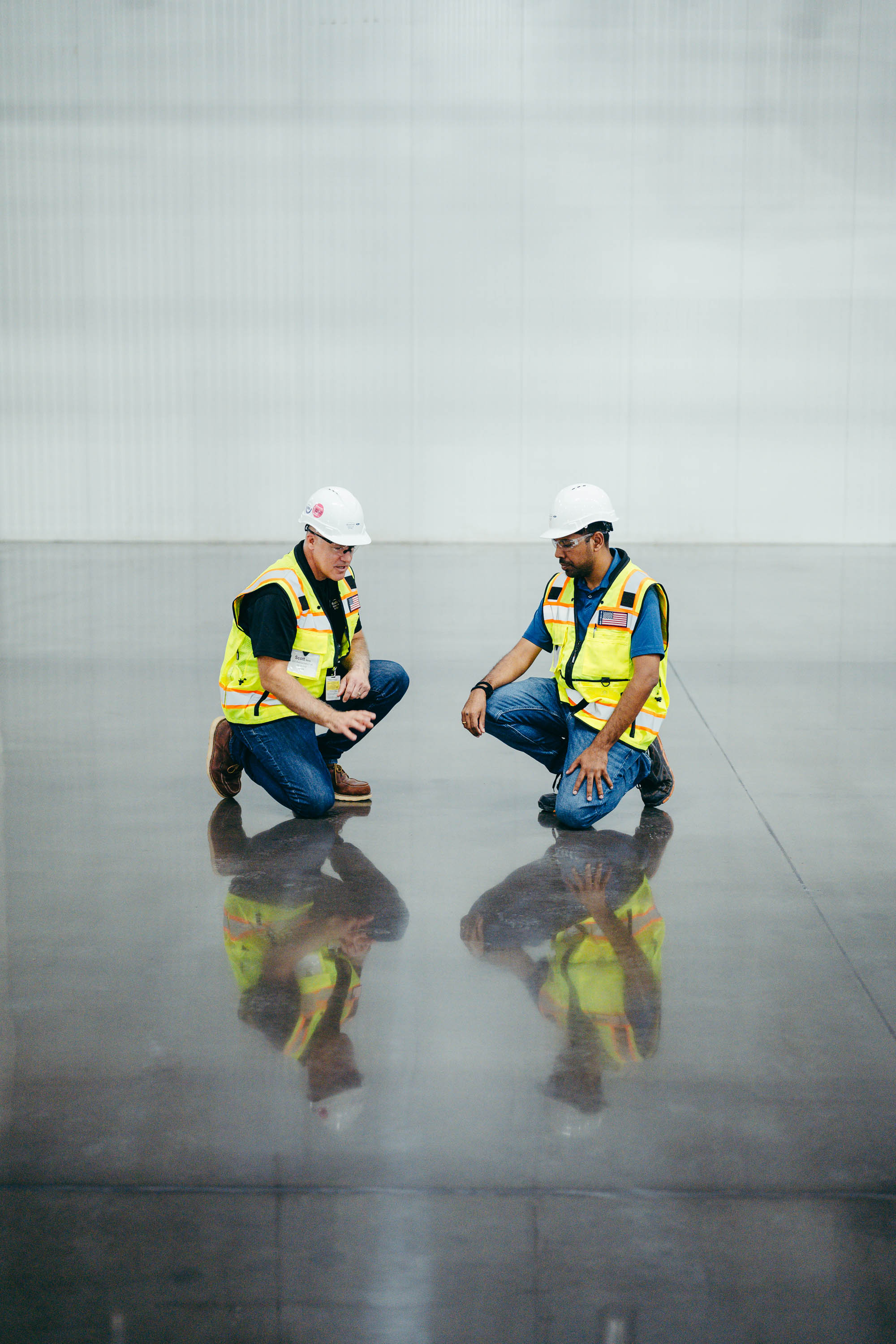 BlueOval Battery Park Michigan's cell plant will be a clean room with a polished floor to help ensure cleanliness, which enables high-quality batteries. June 20, 2025. 