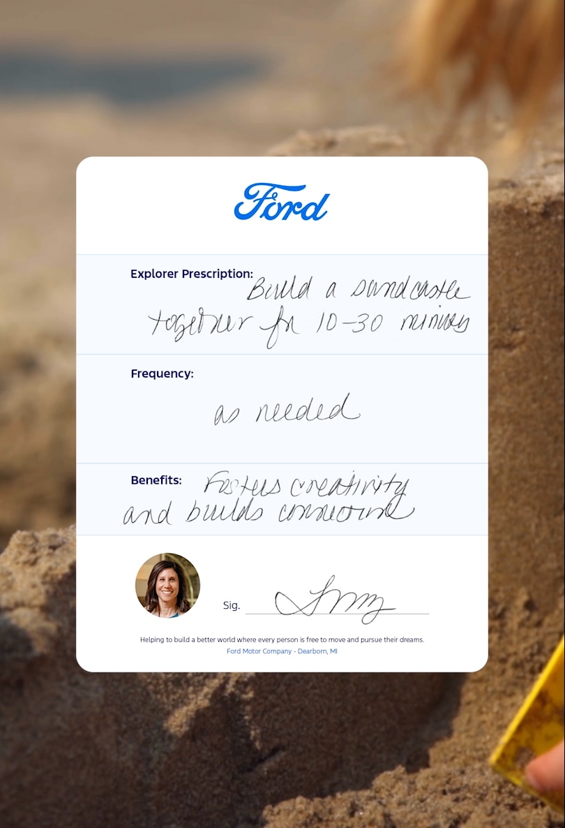 Build a sandcastle together for 10-30 minutes, as needed, to foster creativity and build connection.