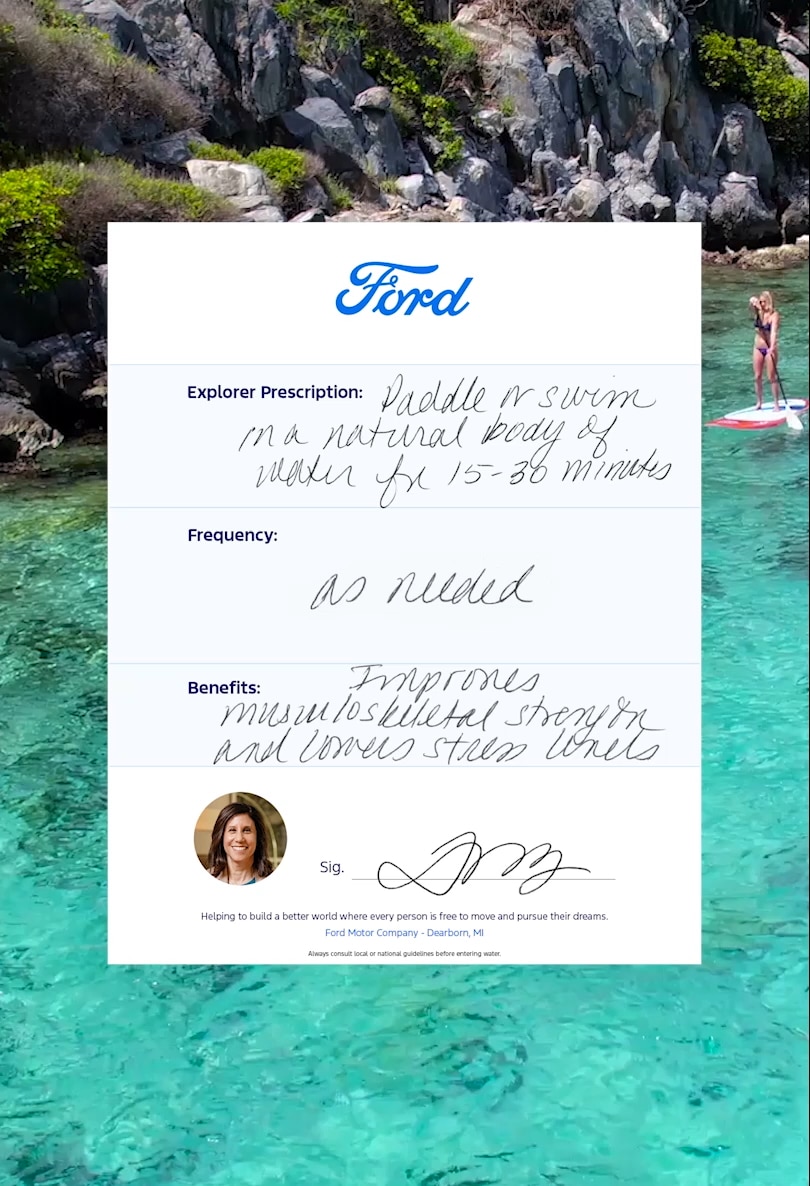 Paddle or swim in a natural body of water for 15-30 minutes, as needed, to improve musculoskeletal strength and lower stress levels.