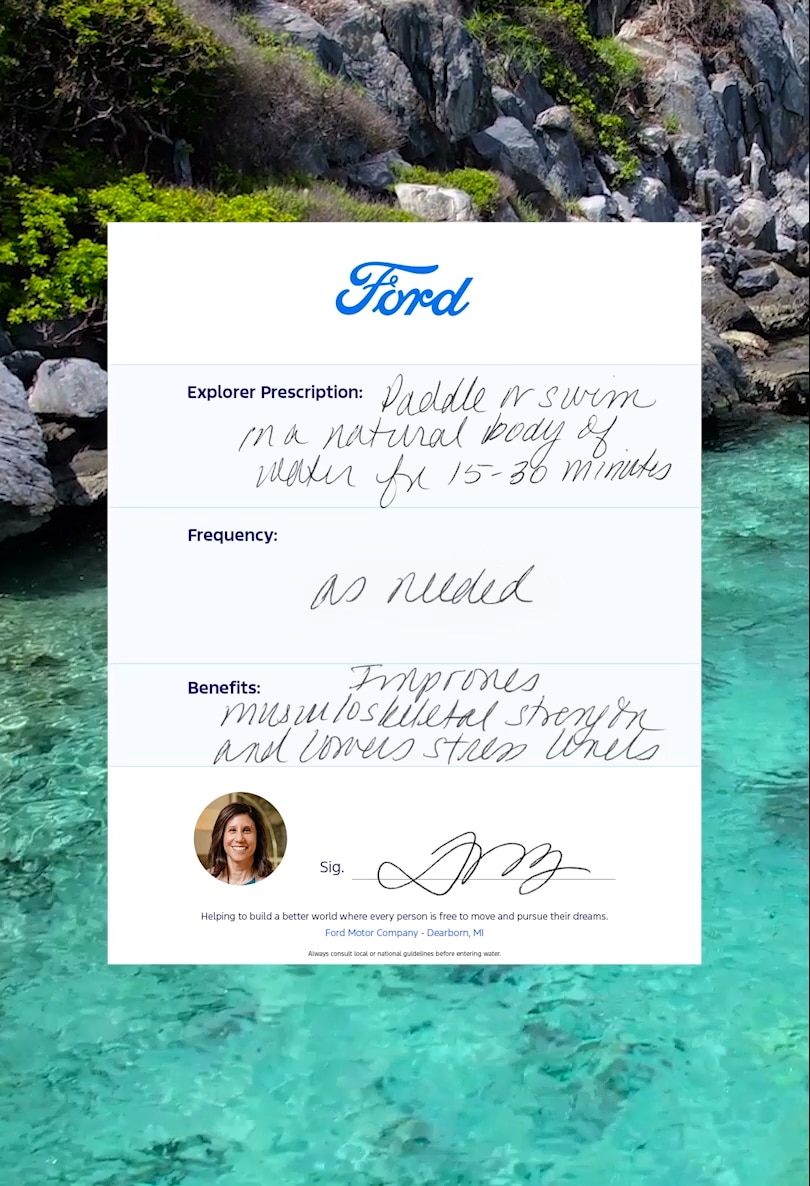 Paddle or swim in a natural body of water for 15-30 minutes, as needed, to improve musculoskeletal strength and lower stress levels.