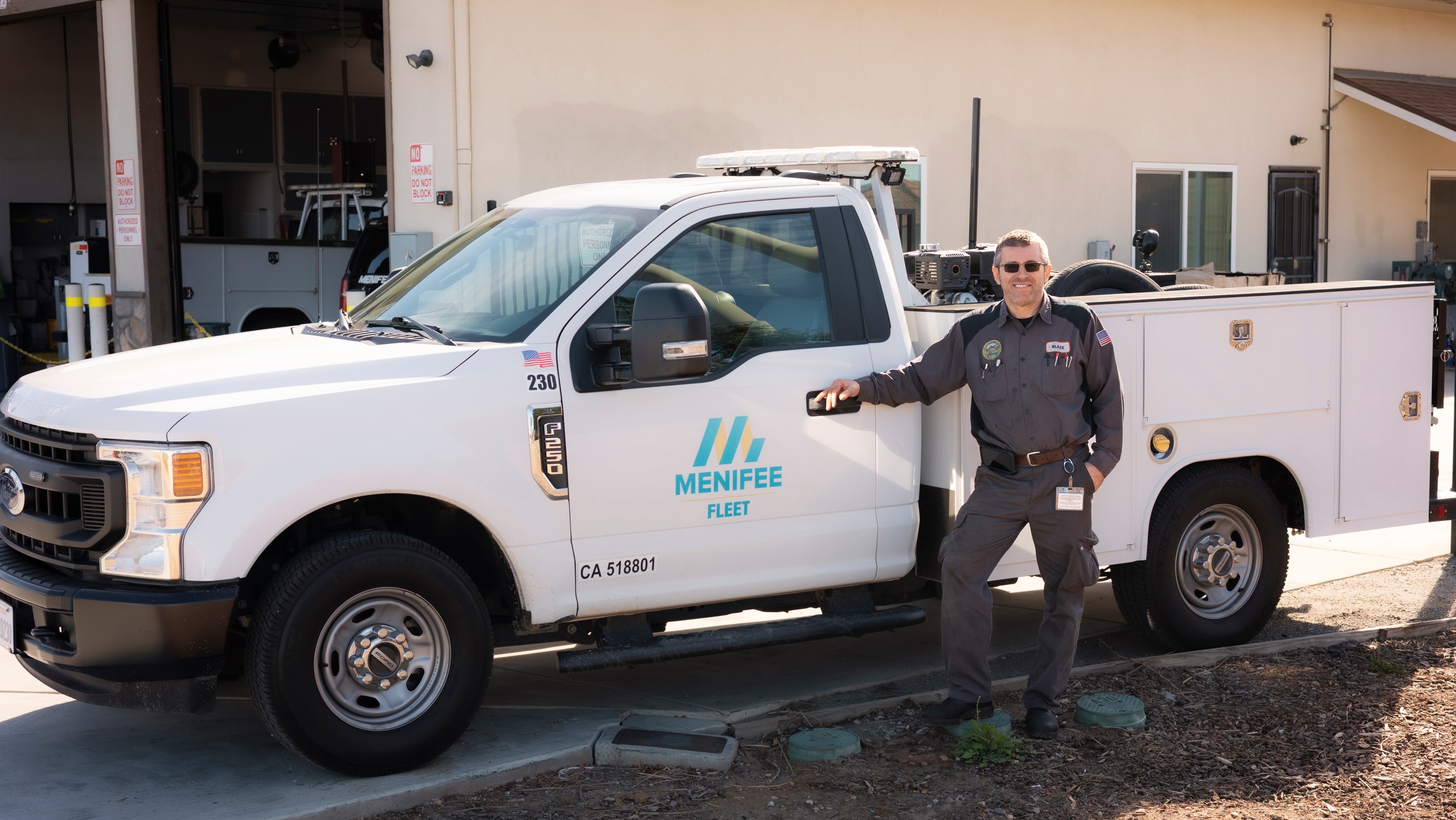 Fleet and Equipment Supervisor Blaze Misev makes up a quarter of the city’s four-person fleet division.