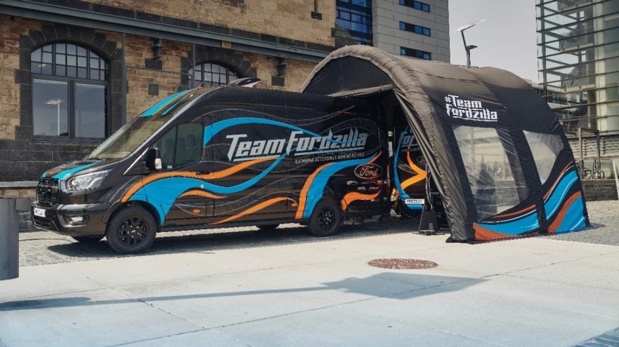 Team Fordzilla's converted Transit.
