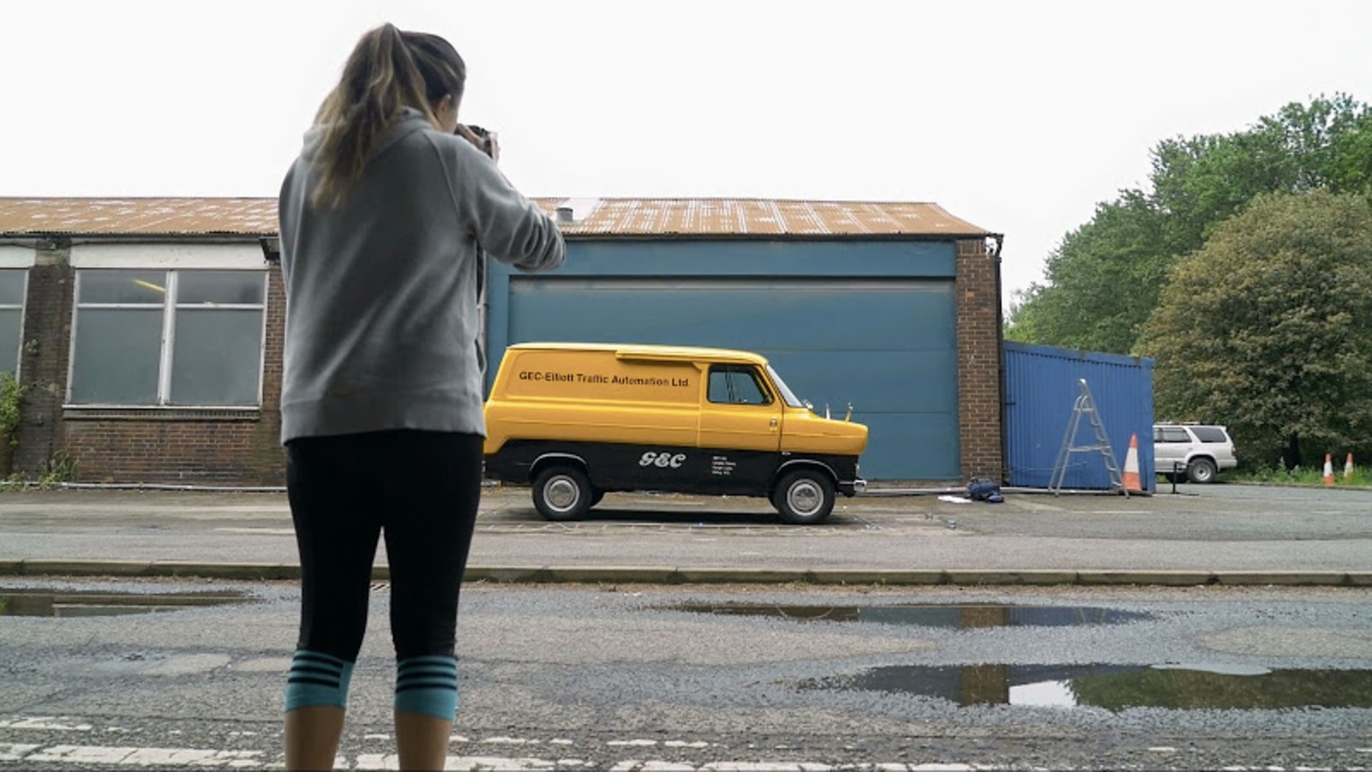 A photographer taking photos of the Transit Mk1.