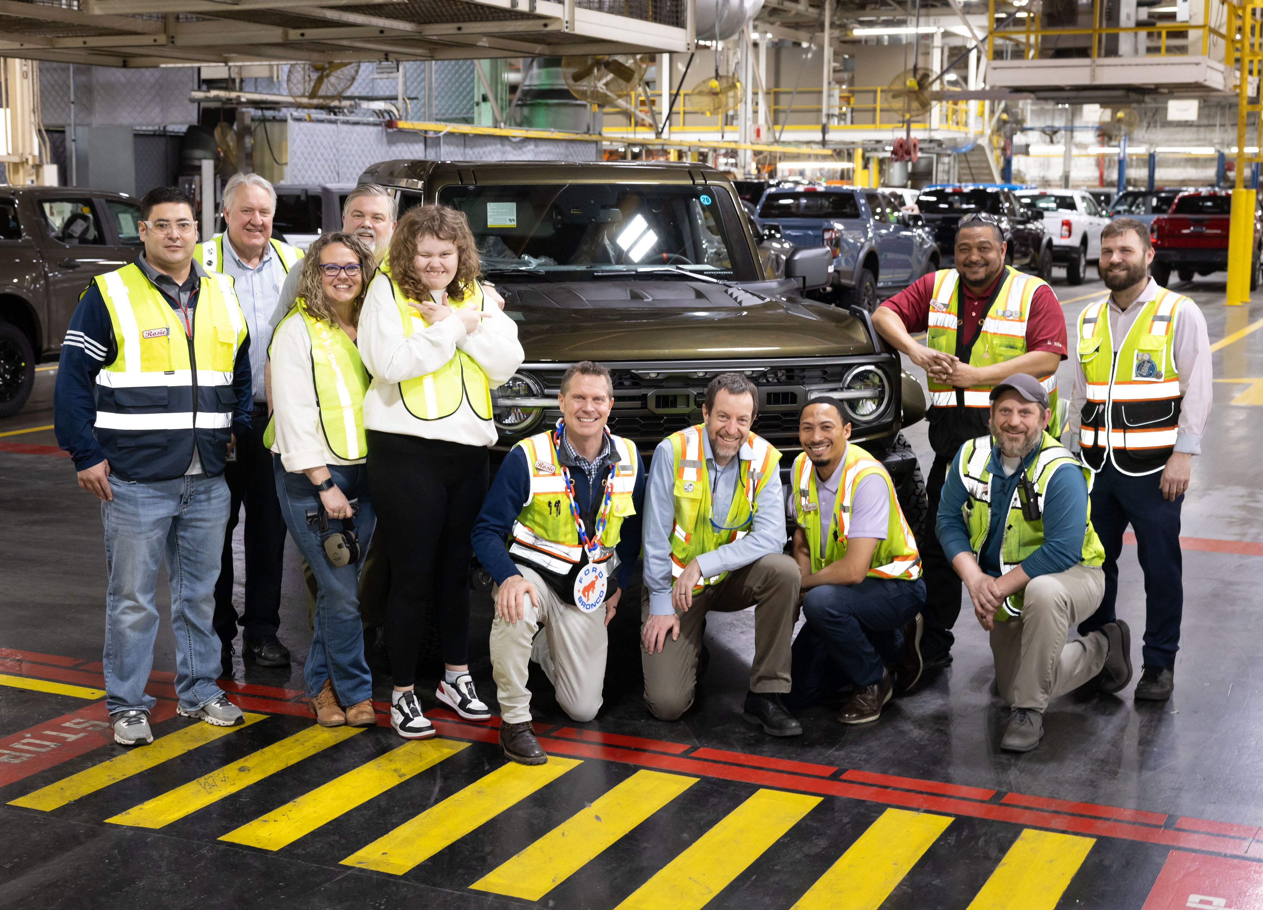 The Lockwoods on their visit to the Ford Michigan Assembly Plant.