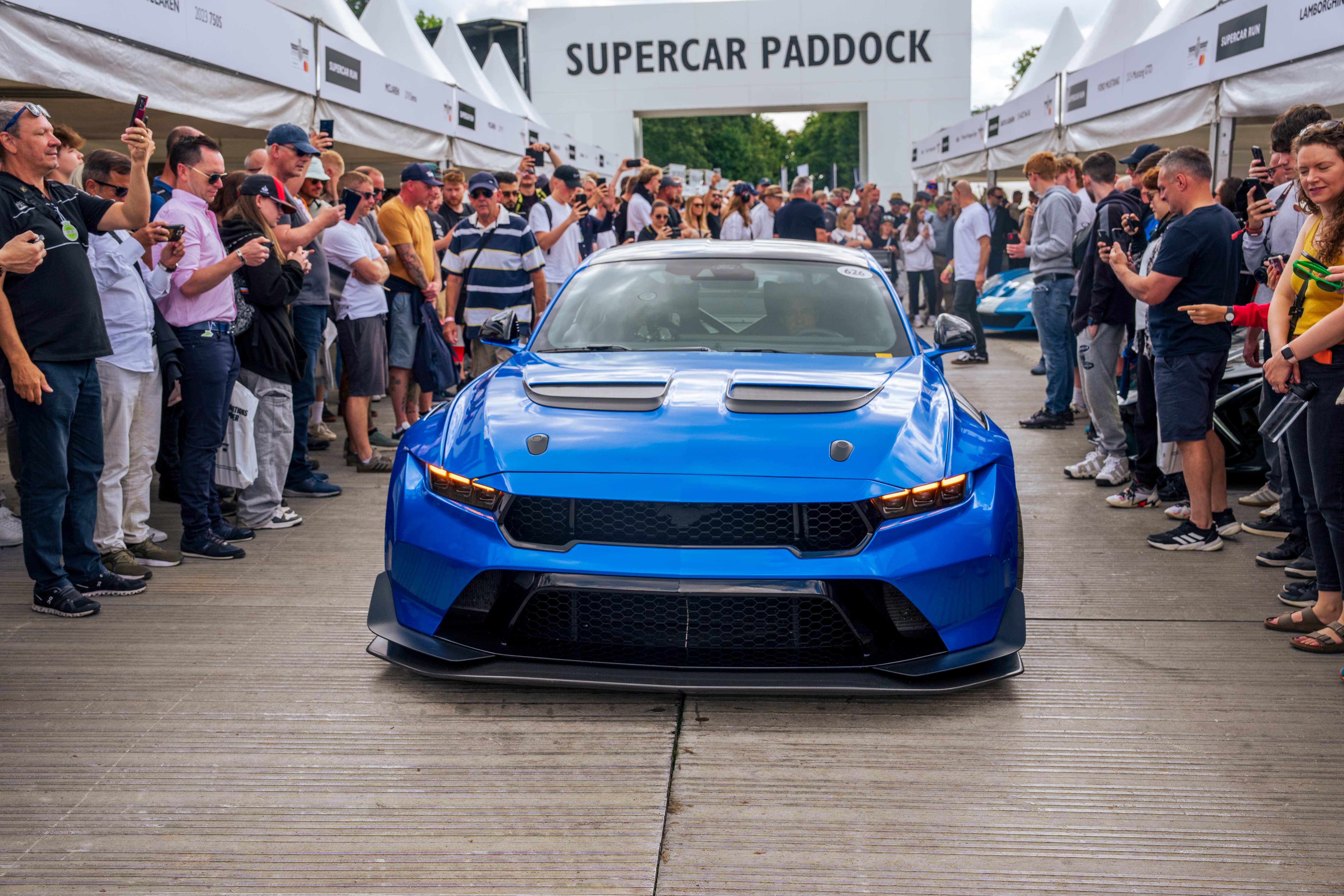 The Mustang GTD at the Supercar Paddock at the 2024 Goodwood Festival of Speed.