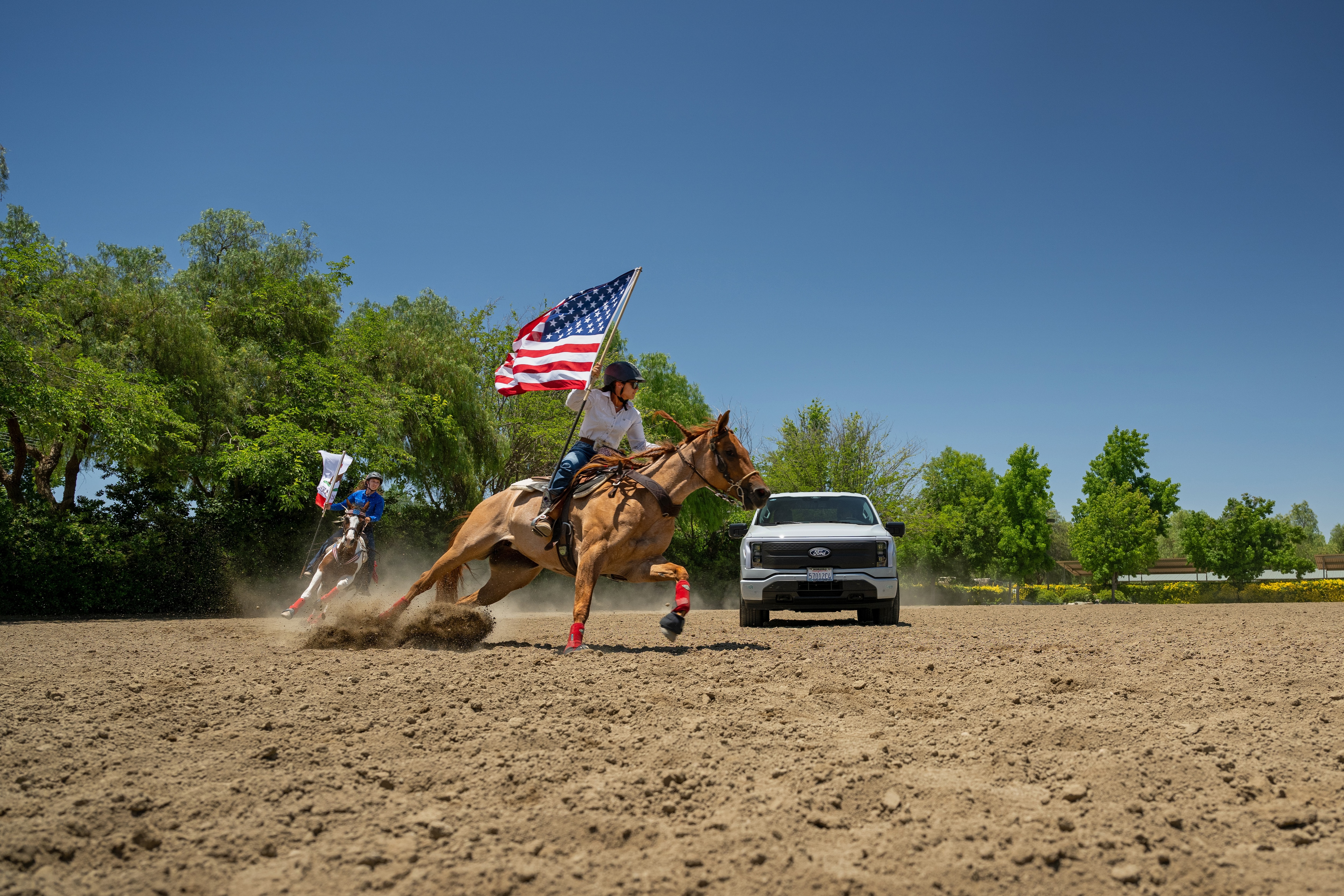 From hauling horses to hosting judges, the F-150 Lightning played a key role in the annual Mudslingers summer fundraiser held in Southern California.