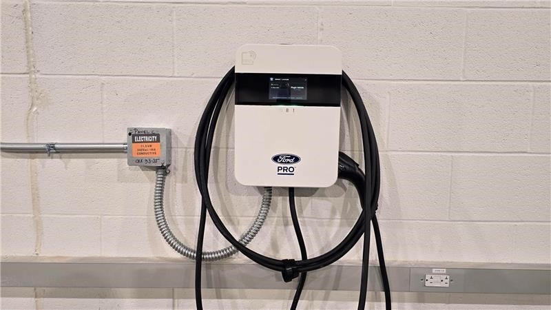 One of Joliet Junior College's Ford Pro chargers.