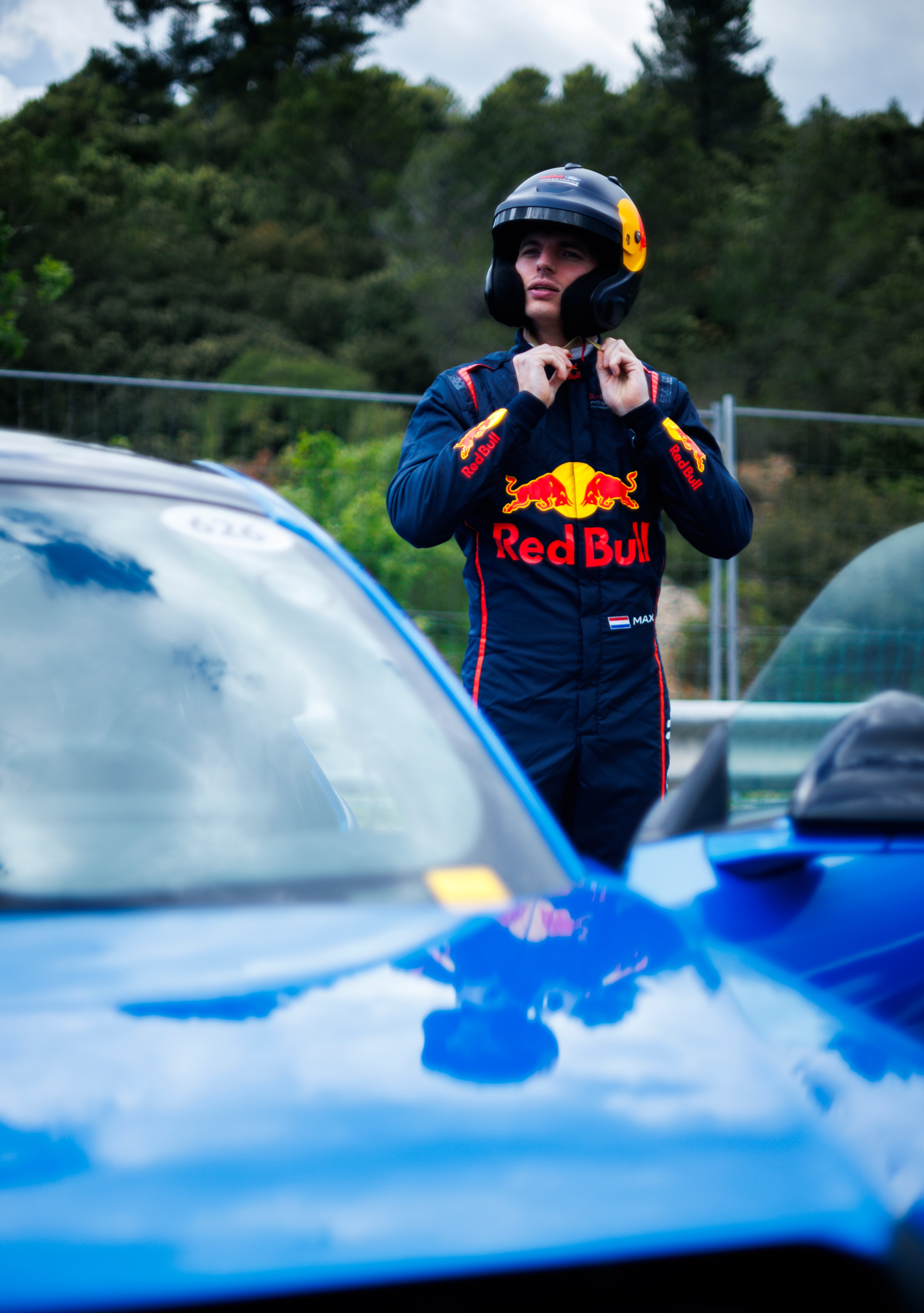 Max Verstappen and Chris Harris are pictured during the Max Verstappen & Ford at Circuit du Sambuc on May 15, 2025 in Aix-en-Provance, France. (Photograph by Vladimir Rys)