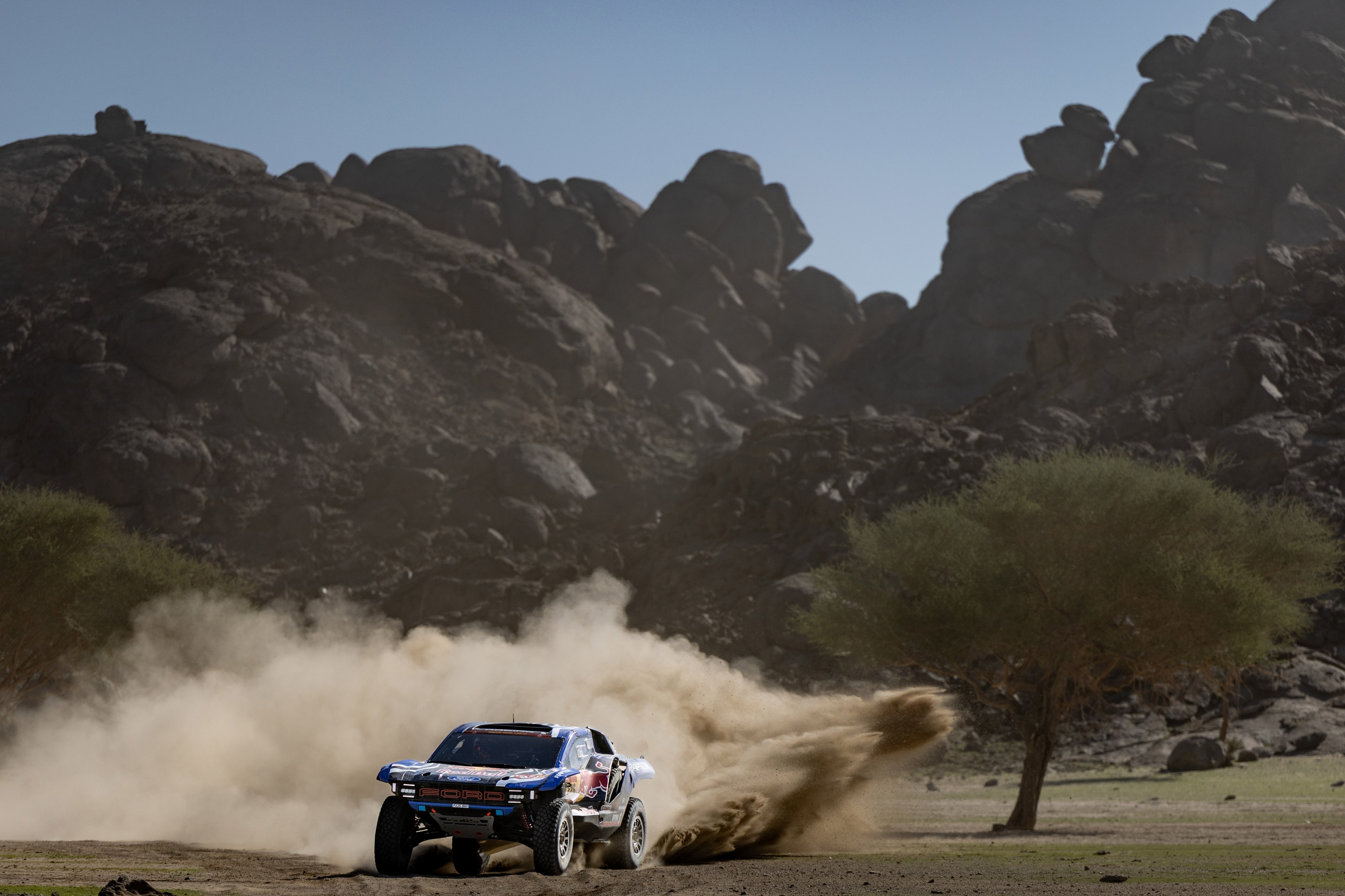 A Raptor T1+ during Stage 3 of the 2026 Dakar Rally.