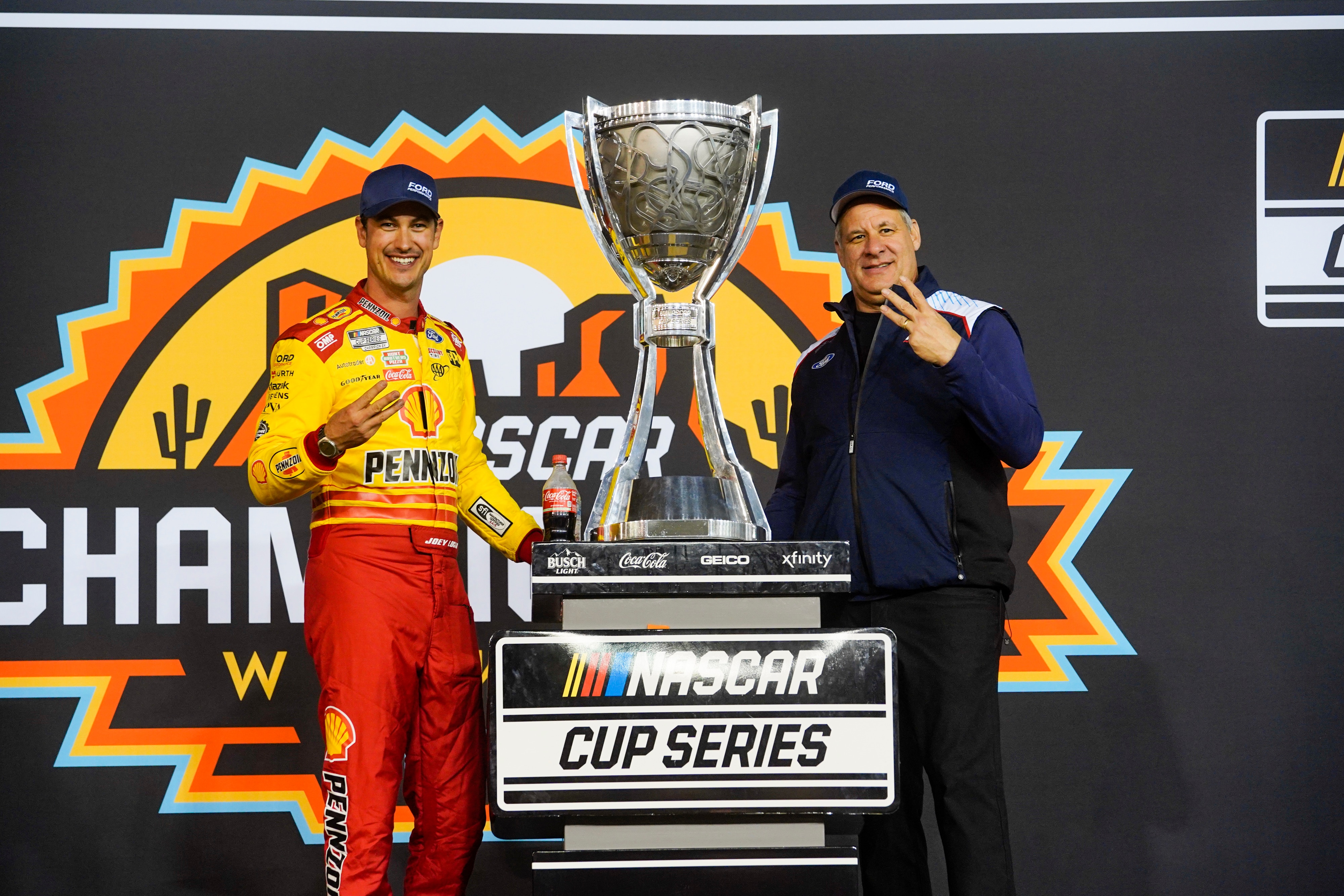 Joey Logano and Pat Di Marco in 2024.
